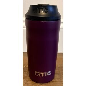 RTIC Can Chiller Slider Lid Skinny Can Adapter Party Purple Black Slide Opening